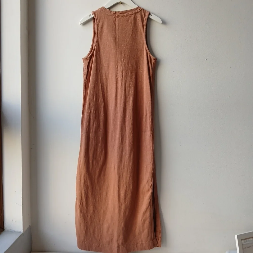 Z Supply Henley Midi Tank Dress Orange Women's XS - Picture 3 of 7